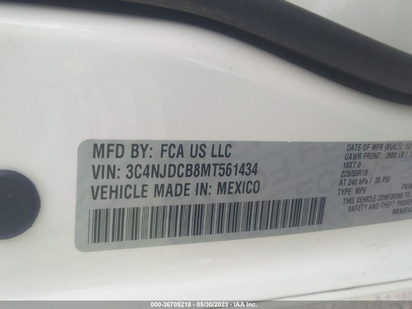 2021 JEEP COMPASS LIMITED - 3C4NJDCB8MT561434