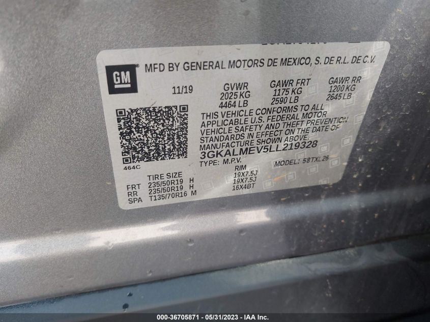 2020 GMC TERRAIN SLE - 3GKALMEV5LL219328