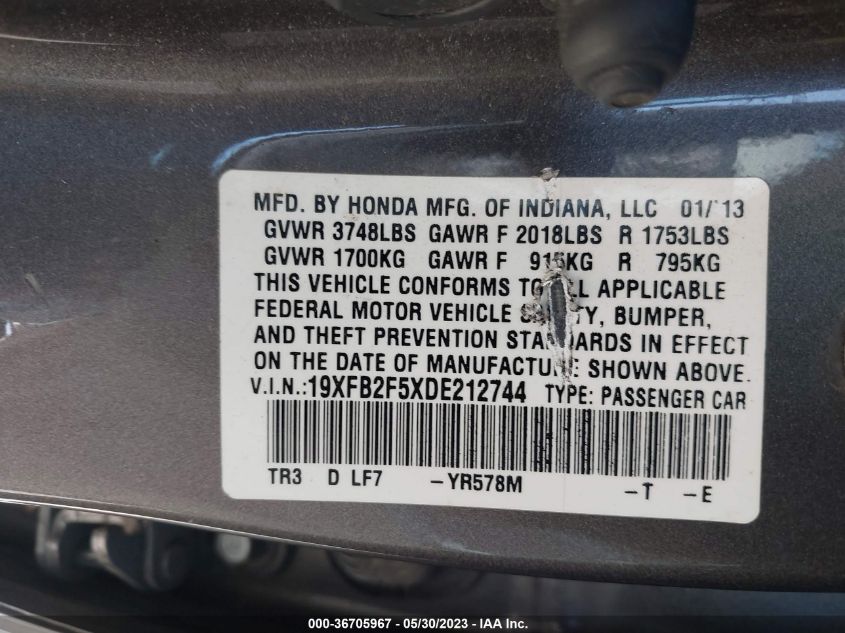 2013 HONDA CIVIC SDN LX - 19XFB2F5XDE212744