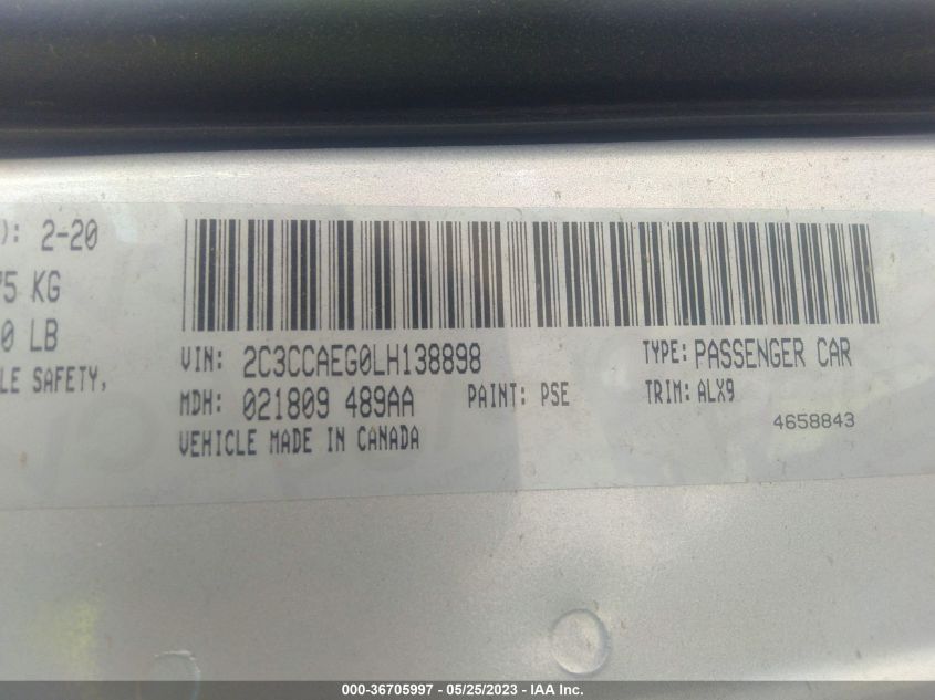 2020 CHRYSLER 300 LIMITED - 2C3CCAEG0LH138898