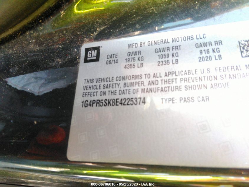 2014 BUICK VERANO CONVENIENCE GROUP - 1G4PR5SK8E4225374