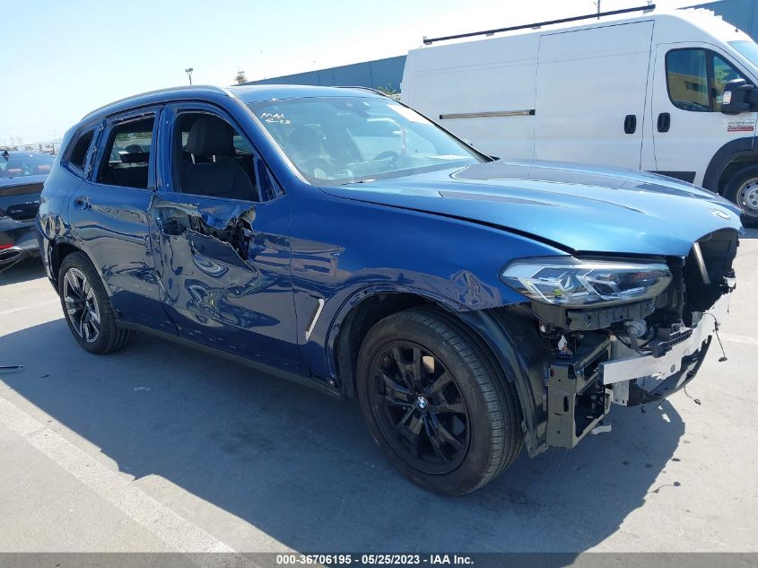 2022 BMW X3 XDRIVE30I - 5UX53DP09N9J50457