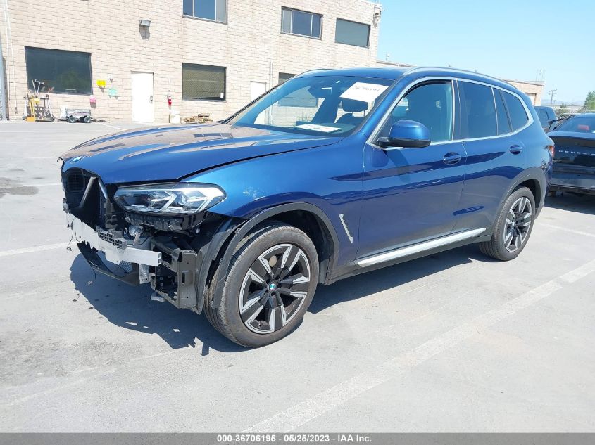 2022 BMW X3 XDRIVE30I - 5UX53DP09N9J50457