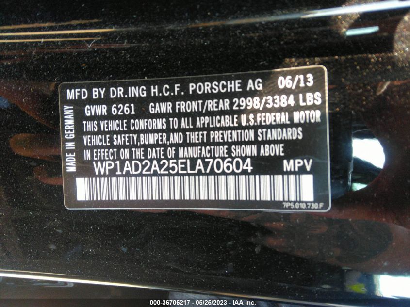 2014 PORSCHE CAYENNE GTS - WP1AD2A25ELA70604