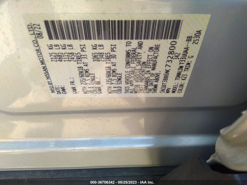 2022 NISSAN ROGUE SV - 5N1BT3BB6NC732800