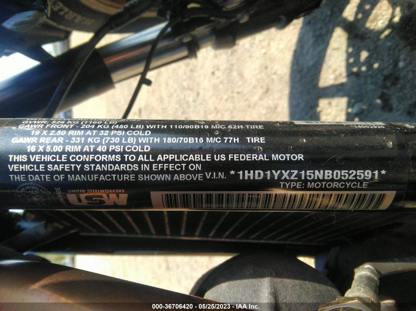 2022 HARLEY-DAVIDSON FLXRST 1HD1YXZ15NB052591