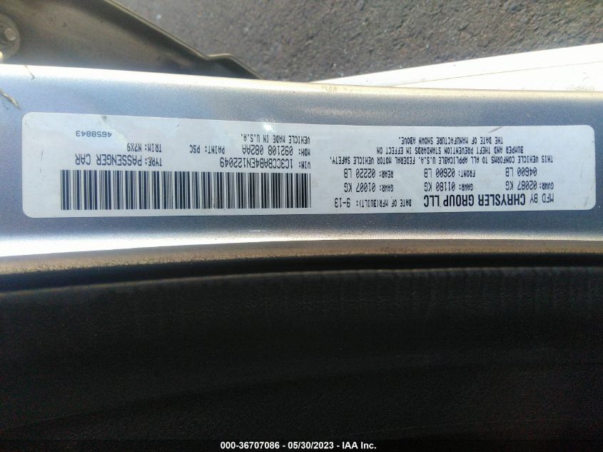 2014 CHRYSLER 200 LX - 1C3CCBAB4EN122049