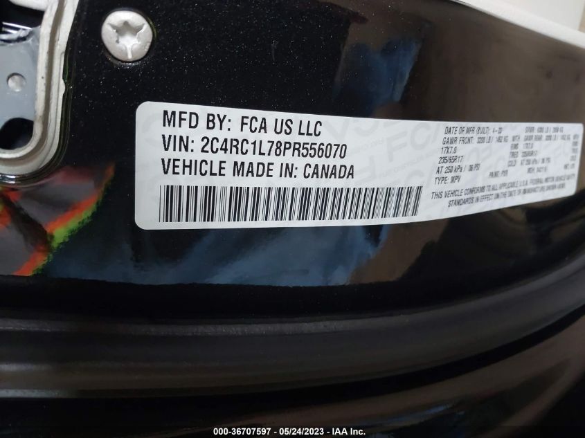 2023 CHRYSLER PACIFICA HYBRID TOURING L - 2C4RC1L78PR556070