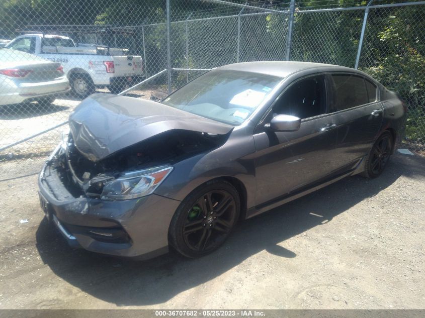 2017 HONDA ACCORD SEDAN SPORT - 1HGCR2F56HA042858