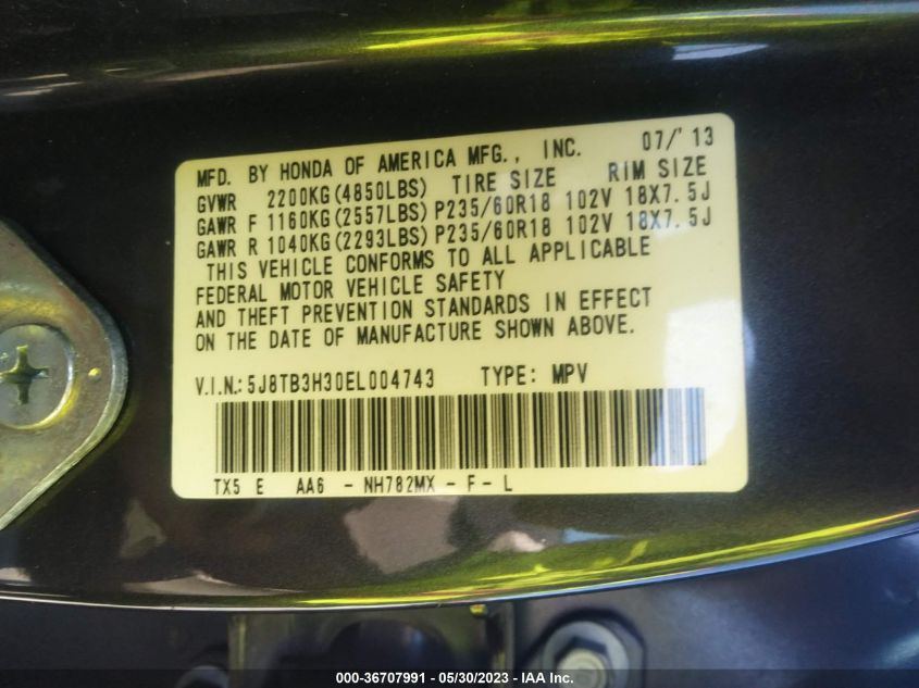 2014 ACURA RDX - 5J8TB3H30EL004743