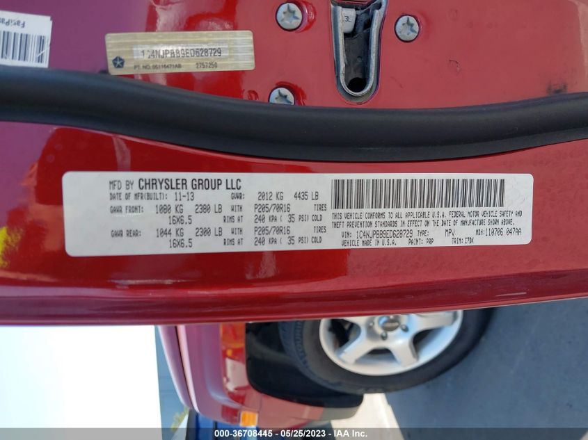 2014 JEEP PATRIOT SPORT - 1C4NJPBB9ED628729