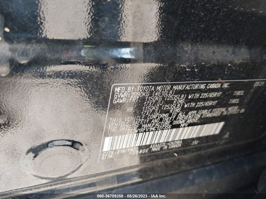 2021 TOYOTA RAV4 XLE - 2T3W1RFV1MC127356