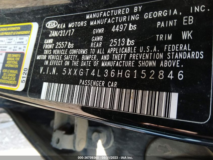 2017 KIA OPTIMA LX - 5XXGT4L36HG152846