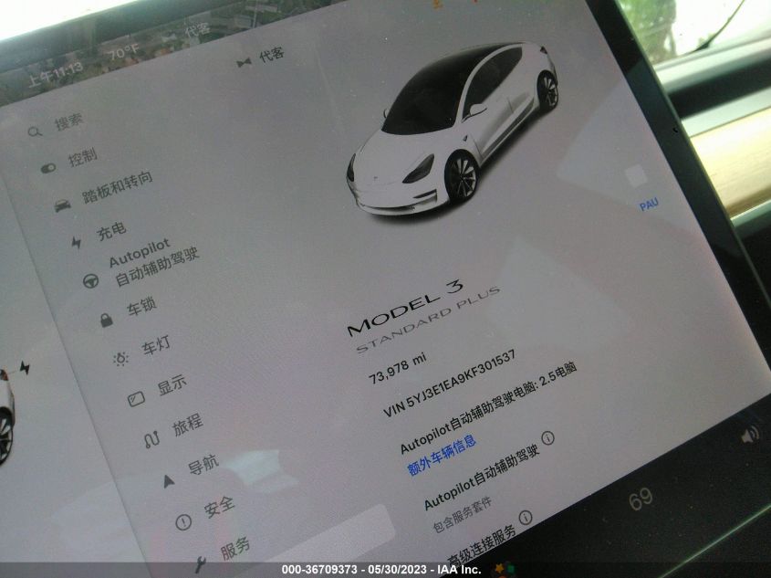 2019 TESLA MODEL 3 RANGE - 5YJ3E1EA9KF301537