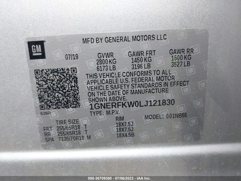 2020 CHEVROLET TRAVERSE LS - 1GNERFKW0LJ121830