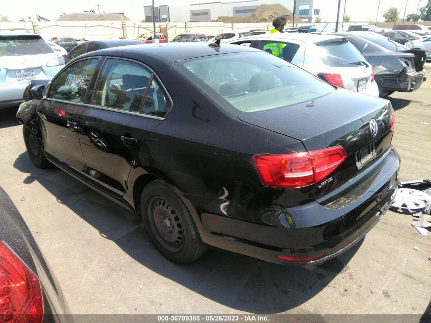 2015 VOLKSWAGEN JETTA SEDAN 2.0L S W/TECHNOLOGY - 3VW2K7AJ6FM322132