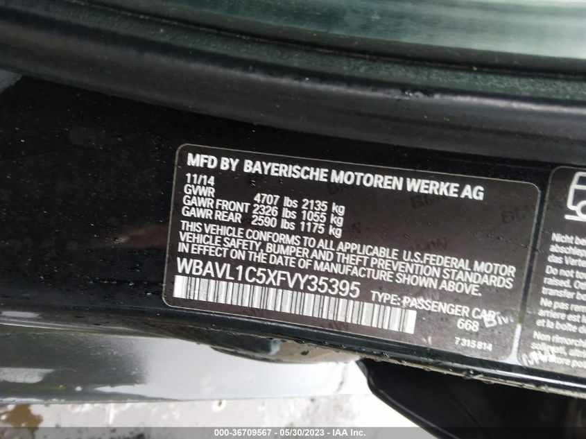2015 BMW X1 XDRIVE28I - WBAVL1C5XFVY35395