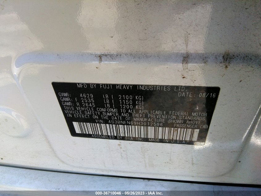 2017 SUBARU LEGACY LIMITED - 4S3BNEN69H3012596