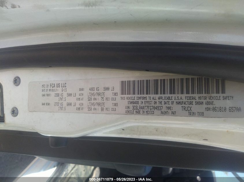 2015 RAM 2500 TRADESMAN - 3C6LR4AT7FG704937