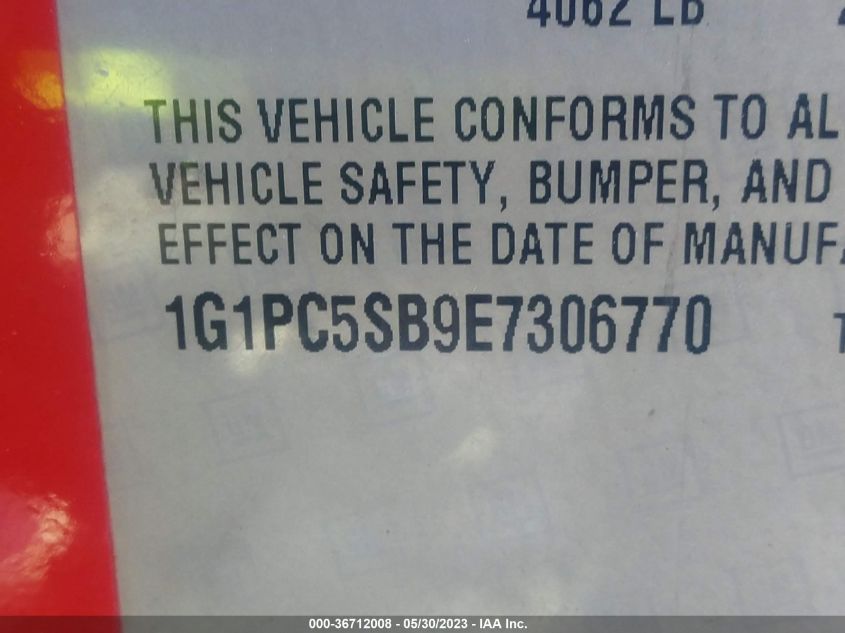 2014 CHEVROLET CRUZE 1LT - 1G1PC5SB9E7306770