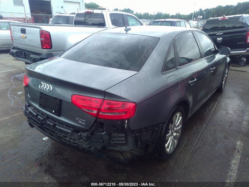 2014 AUDI A4 PREMIUM - WAUBFAFL0EN041234