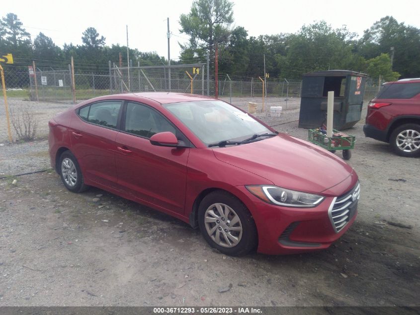 2017 HYUNDAI ELANTRA SE - KMHD74LF9HU373056