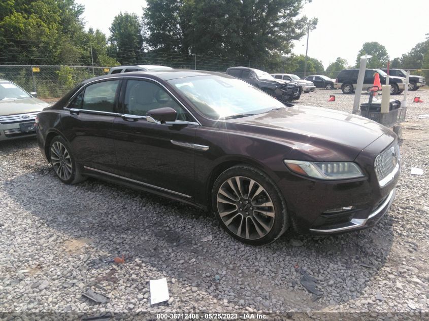 2017 LINCOLN CONTINENTAL RESERVE - 1LN6L9RP4H5600939