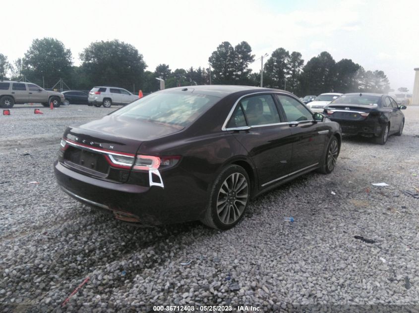 2017 LINCOLN CONTINENTAL RESERVE - 1LN6L9RP4H5600939