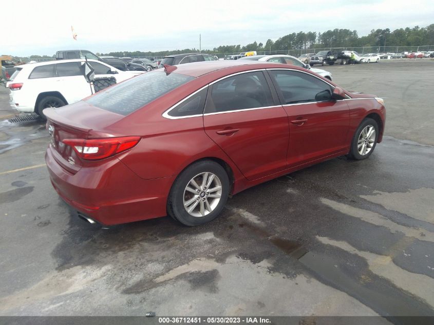 2015 HYUNDAI SONATA 2.4L SE - 5NPE24AF8FH154137