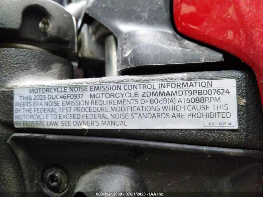 2023 DUCATI MONSTER - ZDMMAMDT9PB007624