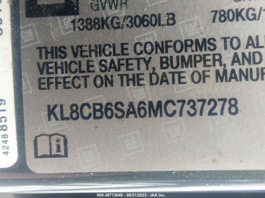 2021 CHEVROLET SPARK LS - KL8CB6SA6MC737278