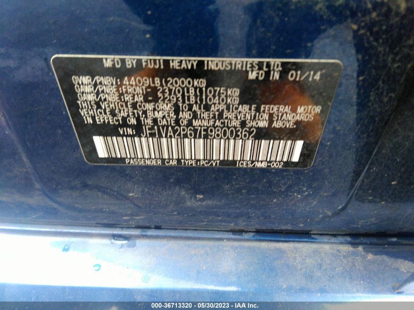 2015 SUBARU WRX STI - JF1VA2P67F9800362