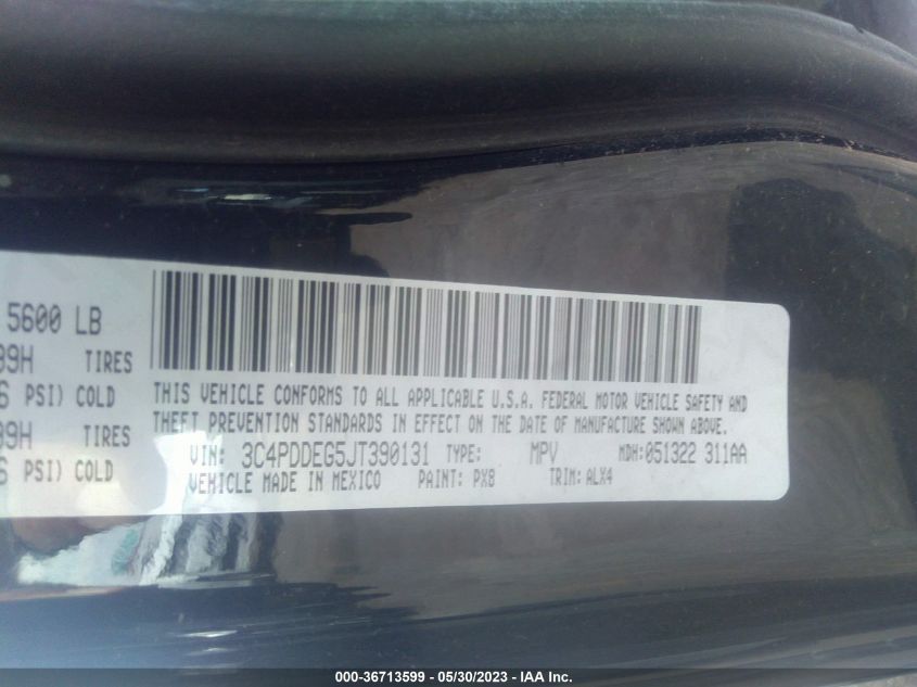 2018 DODGE JOURNEY GT - 3C4PDDEG5JT390131