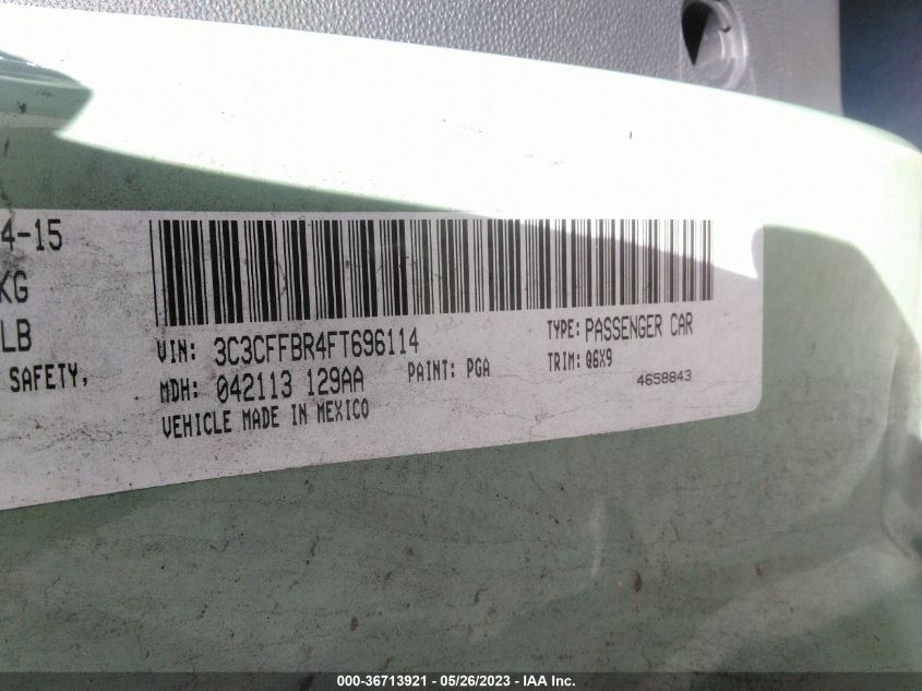 2015 FIAT 500 SPORT - 3C3CFFBR4FT696114