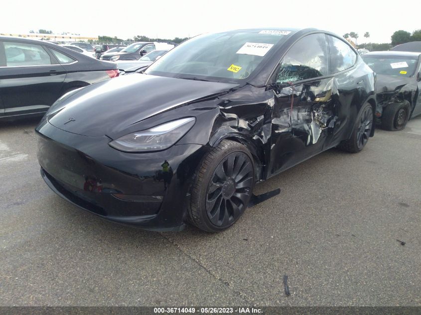 2022 TESLA MODEL Y PERFORMANCE - 7SAYGDEF2NF538732