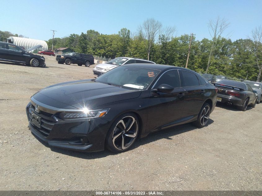 2021 HONDA ACCORD SEDAN SPORT - 1HGCV1F36MA124815