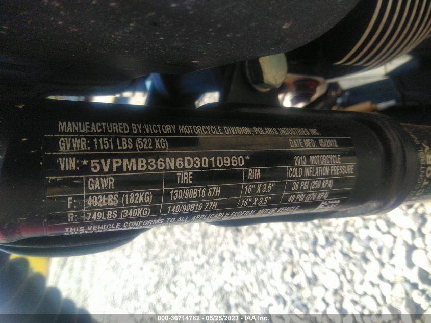2013 VICTORY MOTORCYCLES JUDGE - 5VPMB36N6D3010960