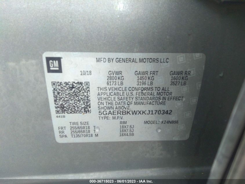 2019 BUICK ENCLAVE ESSENCE - 5GAERBKWXKJ170342