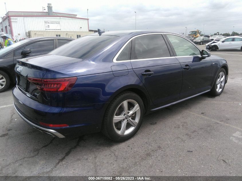2019 AUDI A4 PREMIUM - WAUDNAF49KA049632