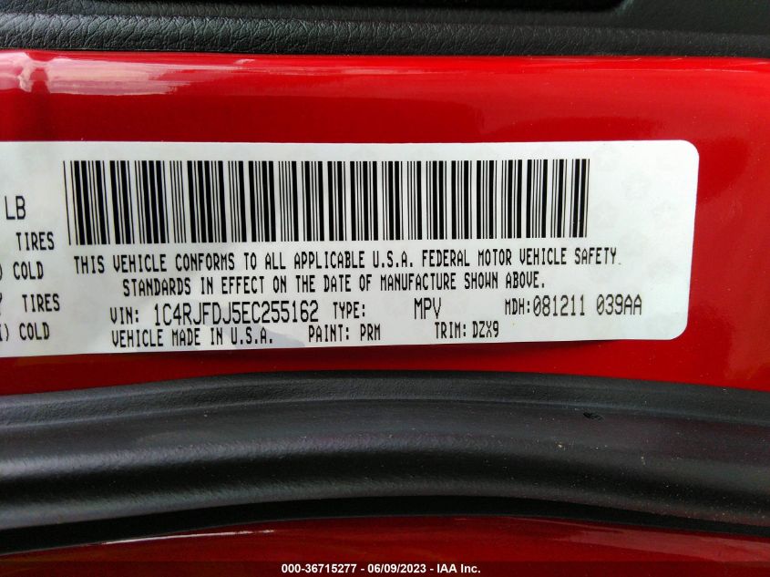 2014 JEEP GRAND CHEROKEE SRT8 - 1C4RJFDJ5EC255162