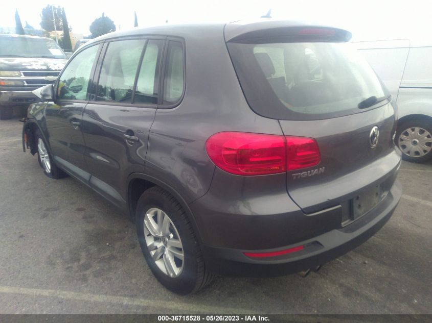 2013 VOLKSWAGEN TIGUAN S - WVGAV3AX5DW581609