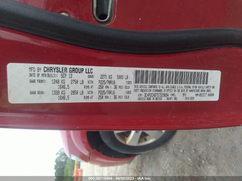 2013 DODGE JOURNEY AMERICAN VALUE PKG - 3C4PDCAB7DT529894