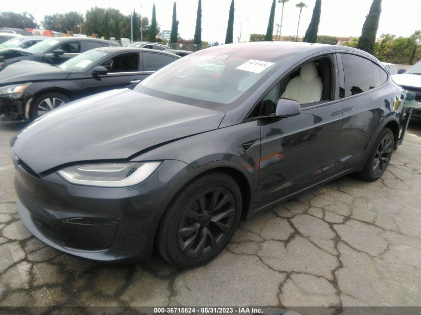 2022 TESLA MODEL X PLAID - 7SAXCBE69NF346025