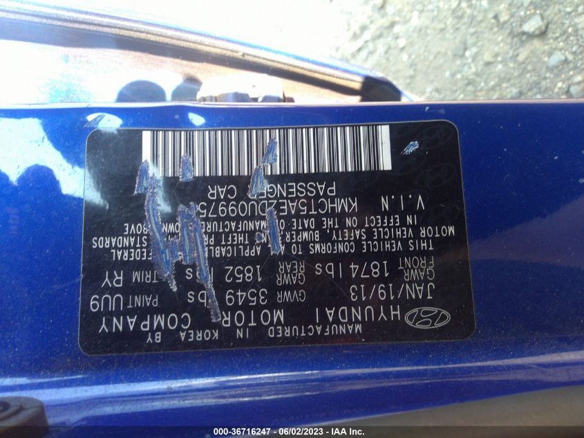 2013 HYUNDAI ACCENT GS - KMHCT5AE2DU099751