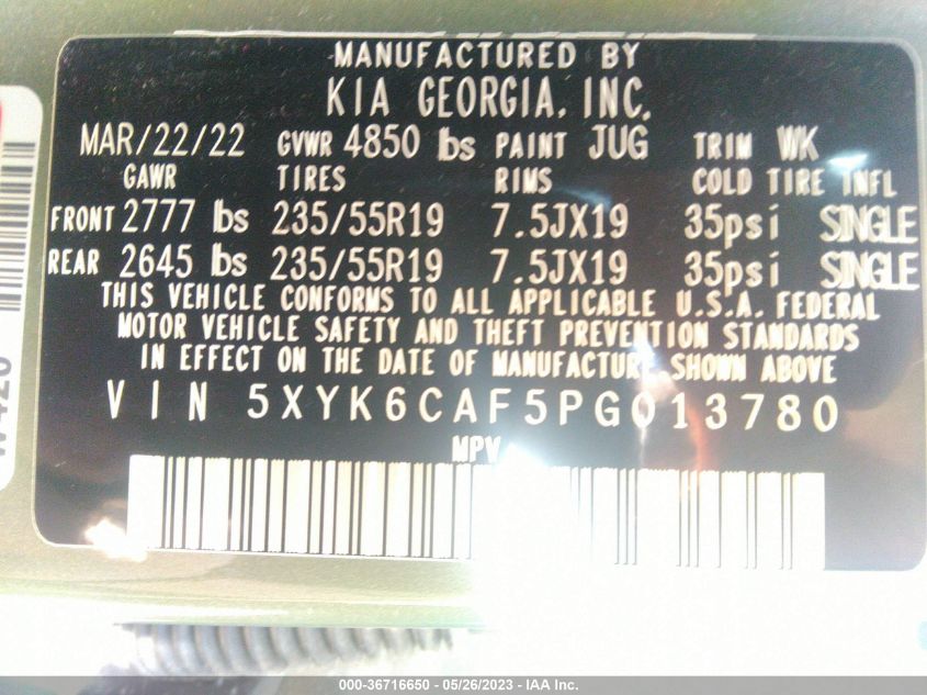 2023 KIA SPORTAGE X-LINE - 5XYK6CAF5PG013780