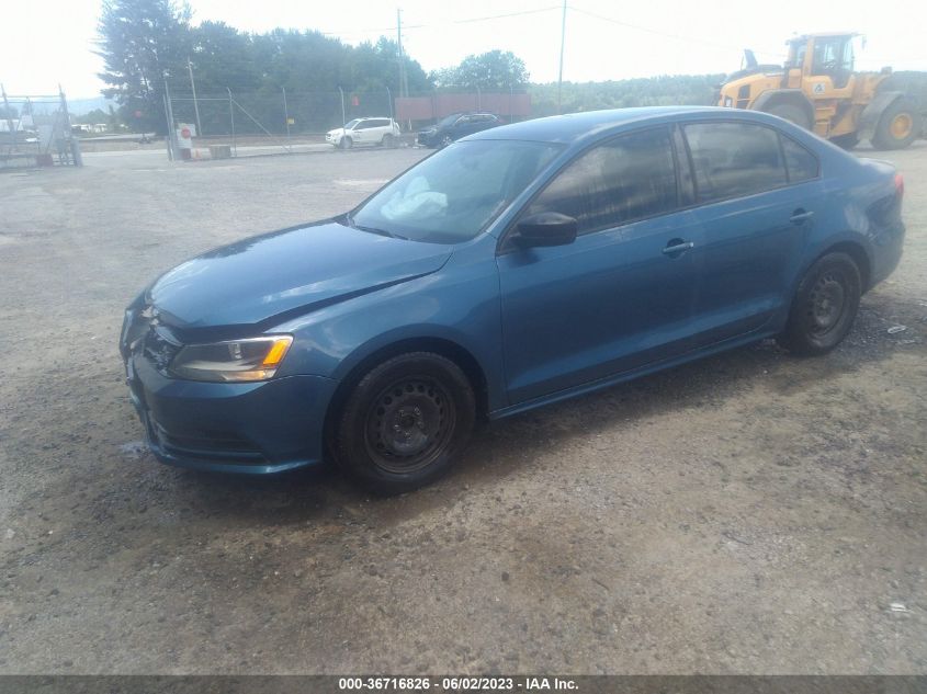 2015 VOLKSWAGEN JETTA SEDAN 2.0L S - 3VW2K7AJ3FM289302