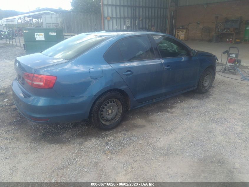 2015 VOLKSWAGEN JETTA SEDAN 2.0L S - 3VW2K7AJ3FM289302