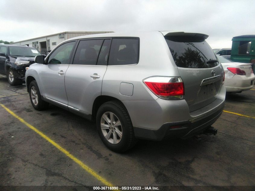 2013 TOYOTA HIGHLANDER - 5TDZA3EH8DS038132