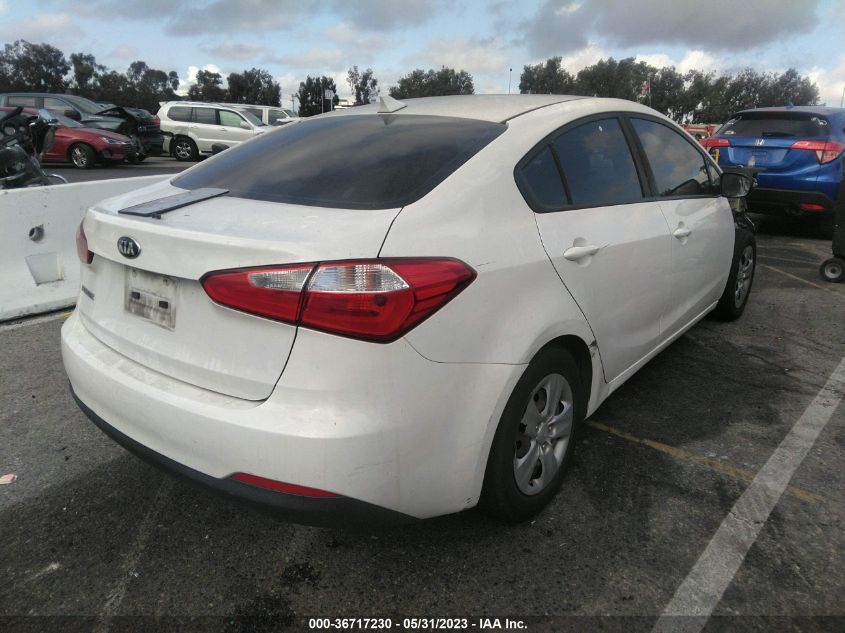 2016 KIA FORTE LX - KNAFK4A61G5579279