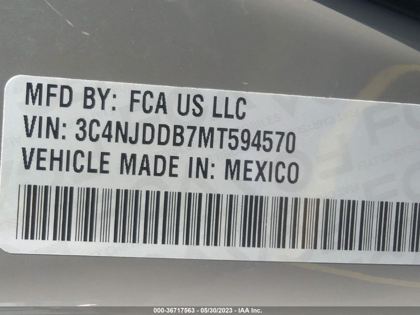 2021 JEEP COMPASS TRAILHAWK - 3C4NJDDB7MT594570